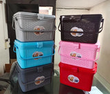 3500 basket picnic basket Temple Pooja basket flower basket Small Size basket Storage Basket (Pack of 1)