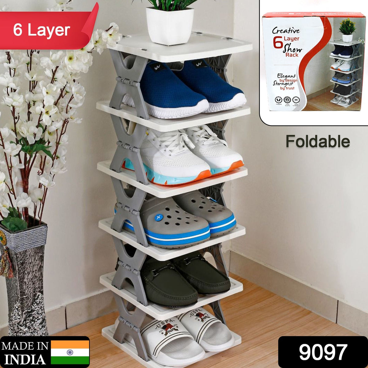 Dropship 1pc 10-layer Cloth Assembled Shoe Rack, Modern And Simple
