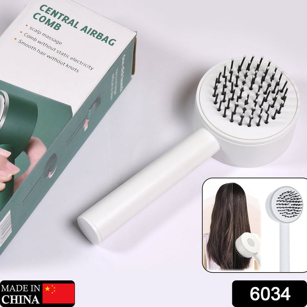 6034 Air Cushion Massage Brush, Airbag Massage Comb with Long Handle, Self-Cleaning Hair Brush, Detangling Anti-Static for All Hair DeoDap
