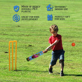 8001 Plastic Cricket Bat No.3 and Ball Toy for Kids, Bat Ball Set for Boys and Girls