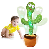 8047L Dancing Cactus Rechargeable Cactus Plush Toys |Recording, Lighting & Singing Cactus And Repeat Your Words Funny Early Childhood Toys for Kids