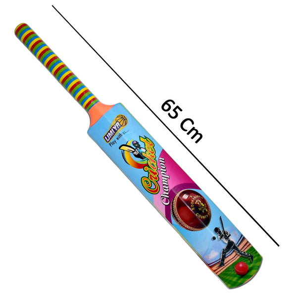 8001 Plastic Cricket Bat No.3 and Ball Toy for Kids, Bat Ball Set for Boys and Girls