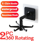 4650 360° rotatable  hooks for hanging (Pack of 2) (Brown Box) DeoDap