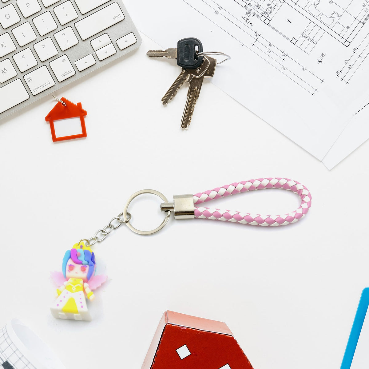 8837 Cute Keychain With Card Gift Keychain Accessories Key Chain Bac
