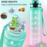 0325 Motivational Water Bottle with Straw & Time Marker, BPA-Free Tritan Portable Gym Water Bottle, Leakproof Reusable, Special Design for Your Sports Activity, Hiking, Camping DeoDap
