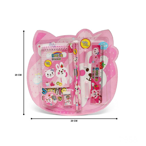 7958 8 in1 Mix Stationery  for Kids, Stationary Set Including Pencil Ruler Rubber Pencil Sharpener, Pencil Cover, School, Office Product Gift
