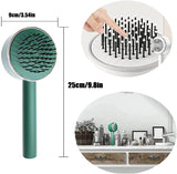 6034 Air Cushion Massage Brush, Airbag Massage Comb with Long Handle, Self-Cleaning Hair Brush, Detangling Anti-Static for All Hair DeoDap
