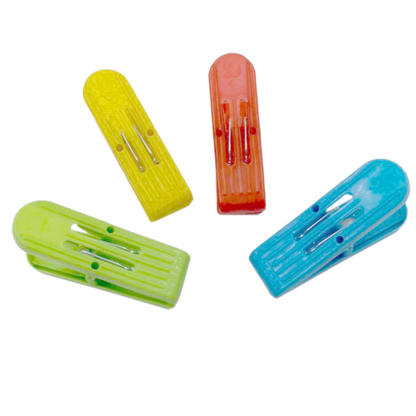 3461 Plastic Cloth Hanging Clips Set of 12 Pieces (1 Dozen) - Multicolor