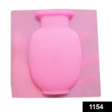 1154 Wall Hanging Silicone Flower Pot Sticker Plant Rack for Decoration  (MultiColour) - DeoDap