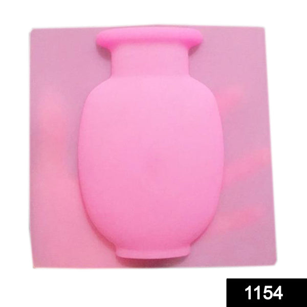 1154 Wall Hanging Silicone Flower Pot Sticker Plant Rack for Decoration  (MultiColour) - DeoDap