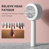 6034 Air Cushion Massage Brush, Airbag Massage Comb with Long Handle, Self-Cleaning Hair Brush, Detangling Anti-Static for All Hair DeoDap