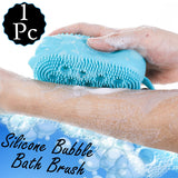 1448 Silicone Bubble Bath SPA Super Soft Body Scrubbing Brush - DeoDap