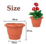 3864 Garden Heavy Plastic Planter Pot/Gamla - 14Inch (Brown, Pack of 1)