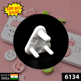 6134 Baby Safety Small Electrical Socket Cover, Outlet Plug Protector (Pack of 100 Pcs)