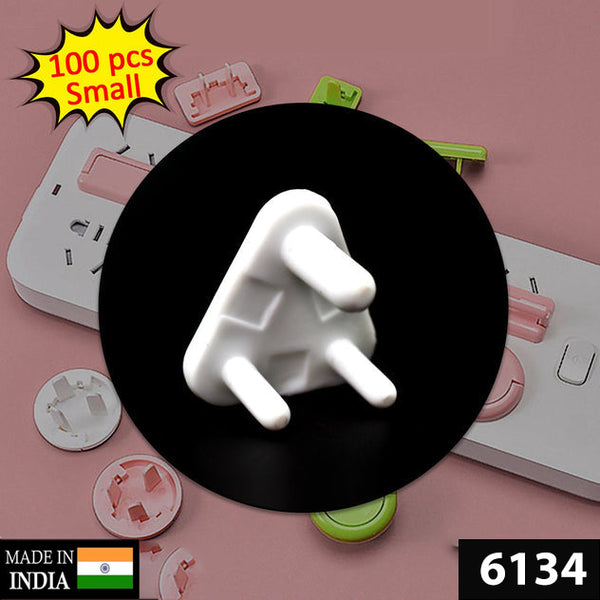 6134 Baby Safety Small Electrical Socket Cover, Outlet Plug Protector (Pack of 100 Pcs)