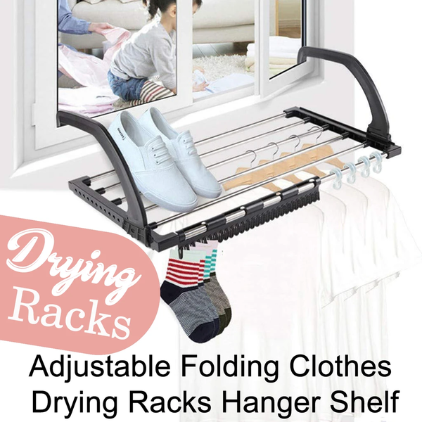4649 Adjustable Folding Clothes Steel Drying Racks Hanger