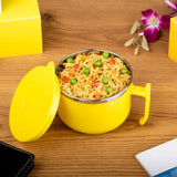 2933 Maggie Bowl with Lid and Handle, Soup Bowls for Easy Perfect Breakfast Cereals, Fruits, Ramen, Beverages,Essentials, Dishwasher Safe Double Layer DeoDap