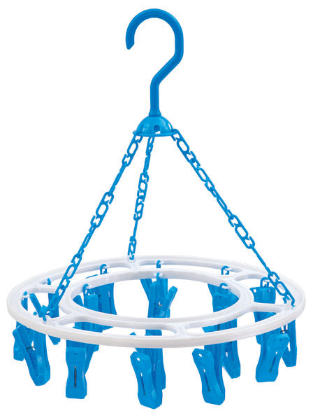 3456 Plastic Round Cloth Drying Stand Hanger with 18 Clips / pegs / Baby Clothes Hanger Stand