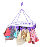3455 Plastic Rectangle Cloth Drying Stand Hanger with 36 Clips / pegs / Baby Clothes Hanger Stand