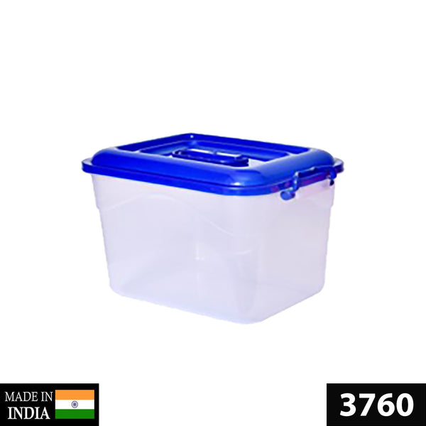 3760 Plastic Container with Side Lock-Handle for Flour, Pulses, Cereal, Atta, Rice, Snacks Etc (3.5 KG)