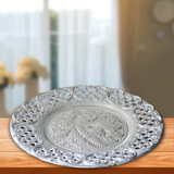 2495 Silver Plated Swastik Pooja Thali Set Glossy Puja Thali