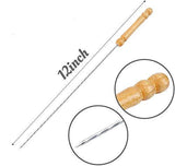 2224 BBQ Tandoor Skewers Grill Sticks for Barbecue (Pack of 12)