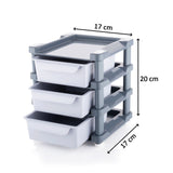 4767 Mini 3 Layer Drawer Used for storing makeup equipments and kits used by womens and ladies. DeoDap