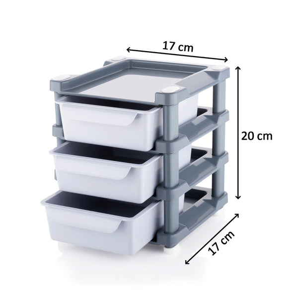 4767 Mini 3 Layer Drawer Used for storing makeup equipments and kits used by womens and ladies. DeoDap
