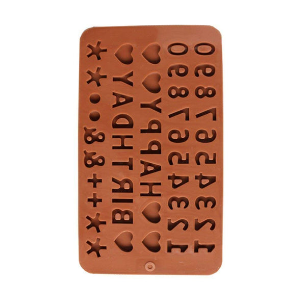 3304 Small Silicone Happy Birthday & Numbers Shape Chocolate Jelly Candy Mold, Cake Baking Mold, Bakeware Mould