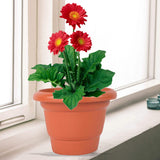 3864 Garden Heavy Plastic Planter Pot/Gamla - 14Inch (Brown, Pack of 1)