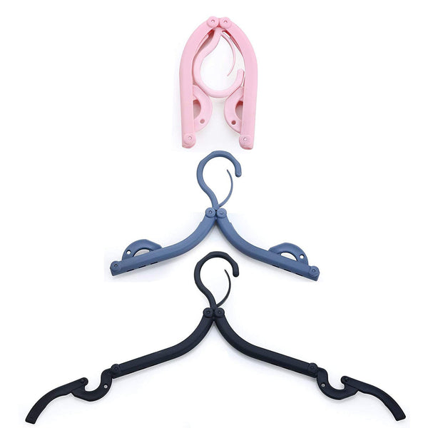 1432 Portable & Foldable Multicolor Plastic Hangers (1pc) - DeoDap