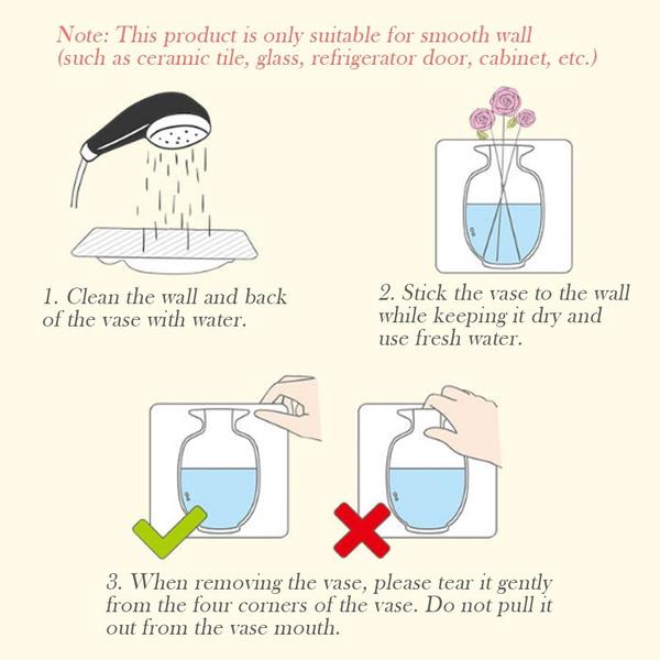 1154 Wall Hanging Silicone Flower Pot Sticker Plant Rack for Decoration  (MultiColour) - DeoDap