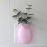 1154 Wall Hanging Silicone Flower Pot Sticker Plant Rack for Decoration  (MultiColour) - DeoDap