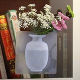 1154 Wall Hanging Silicone Flower Pot Sticker Plant Rack for Decoration  (MultiColour) - DeoDap
