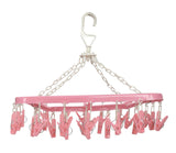 3455 Plastic Rectangle Cloth Drying Stand Hanger with 36 Clips / pegs / Baby Clothes Hanger Stand