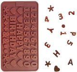 3304 Small Silicone Happy Birthday & Numbers Shape Chocolate Jelly Candy Mold, Cake Baking Mold, Bakeware Mould