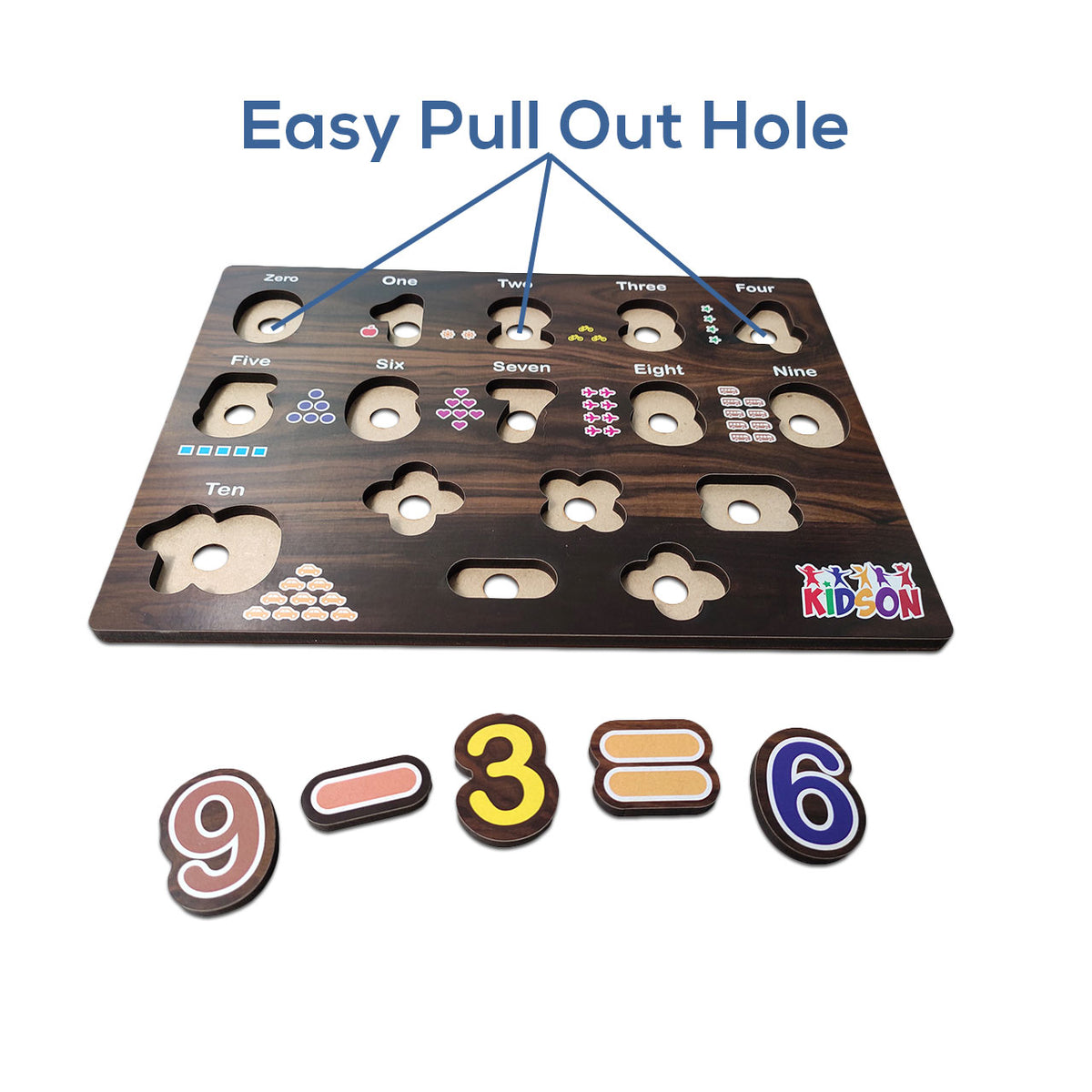 3494 Wooden Counting Number Montessori Educational PreSchool Puzzle T