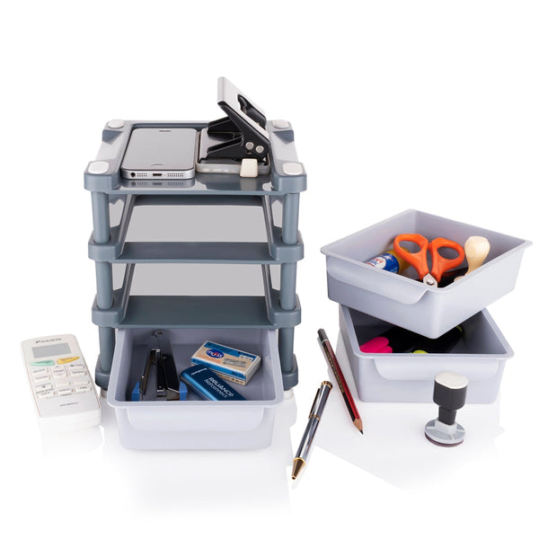 4767 Mini 3 Layer Drawer Used for storing makeup equipments and kits used by womens and ladies. DeoDap