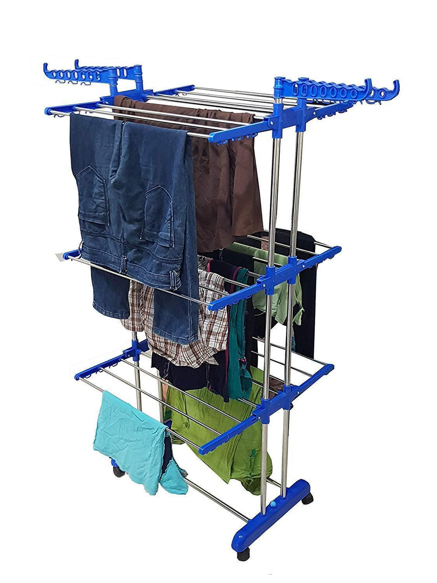 0733 Stainless Steel Double Pole Layer Cloth Drying Stand – Amd