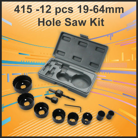 0415 -12 pcs 19-64mm Hole Saw Kit