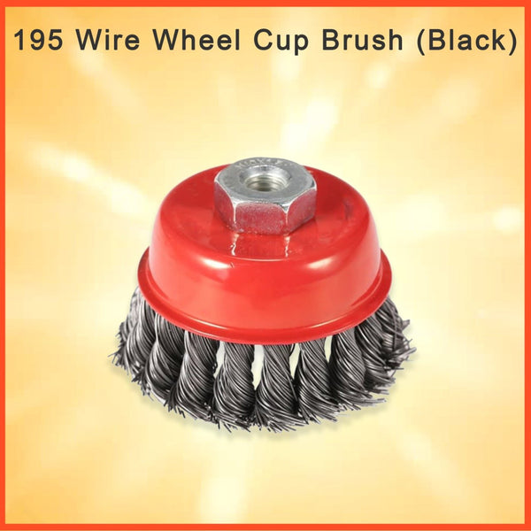 0195 Wire Wheel Cup Brush (Black)