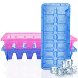 3457 Plastic 14 Cubes Unbreakable Virgin Plastic Ice Cube Tray - Multicolor