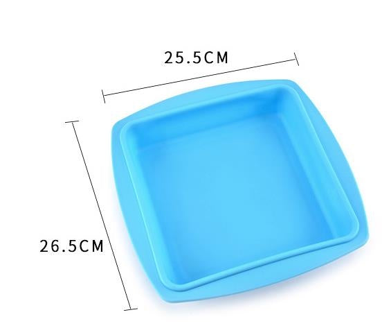3317 Silicone Square Pan Cake Mould   Non-Stick makeing and  Bakeware Pan Cake for making different Homemade Item Reusable Food-Grade, 10x10 Inch (Pack of 1)