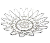 3040 Multipurpose Fruit Basket Stainless Steel Wire Bowl Foldable Basket for Vegetable / Fruits / Dining