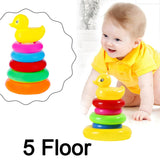 4626 Plastic Baby Kids Teddy Stacking Ring Jumbo Stack Up Educational Toy - DeoDap