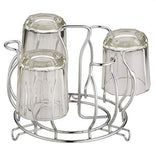 3022 Stainless Steel Glass Holder Glass Hanging Organizer for Kitchen Bars Pubs