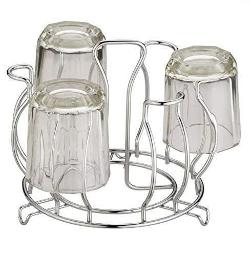 3022 Stainless Steel Glass Holder Glass Hanging Organizer for Kitchen Bars Pubs