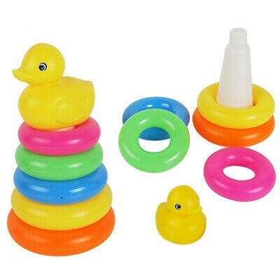 4626 Plastic Baby Kids Teddy Stacking Ring Jumbo Stack Up Educational Toy - DeoDap