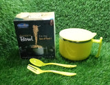 2933 Maggie Bowl with Lid and Handle, Soup Bowls for Easy Perfect Breakfast Cereals, Fruits, Ramen, Beverages,Essentials, Dishwasher Safe Double Layer DeoDap