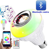 1363 Wireless Bluetooth Sensor 12W Music Multicolor LED Bulb with Remote Controller - DeoDap